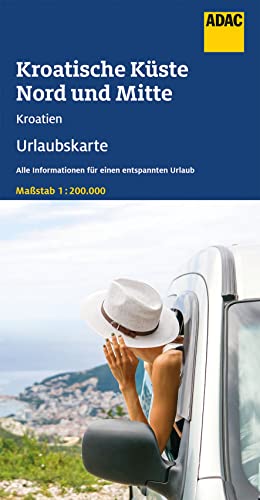 ADAC Urlaubskarte Kroatische Küste, Nord und Mitte 1:200.000: Straßenkarte und Autokarte