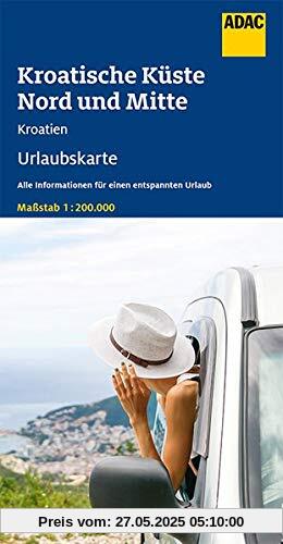 ADAC Urlaubskarte HR Kroatische Küste Nord u. Mitte 1:200 000: Nord und Mitte (ADAC Urlaubskarten)