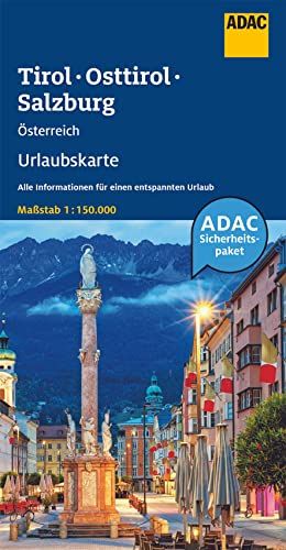 ADAC Urlaubskarte Österreich 05 Tirol, Osttirol, Salzburg 1:150.000: Straßenkarte und Autokarte von ADAC