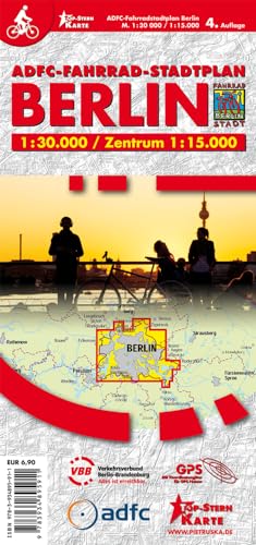 ADFC Fahrrad-Stadtplan Berlin: Fahrradstadtplan, 4. Auflg. M 1:30.000 Zentrum 1: 15.000 ADFC Fahrrad-Stadtplan Berlin: Fahrradstadtplan, 4. Auflg. M 1:30.000 Zentrum 1: 15.000 von Pietruska Verlag