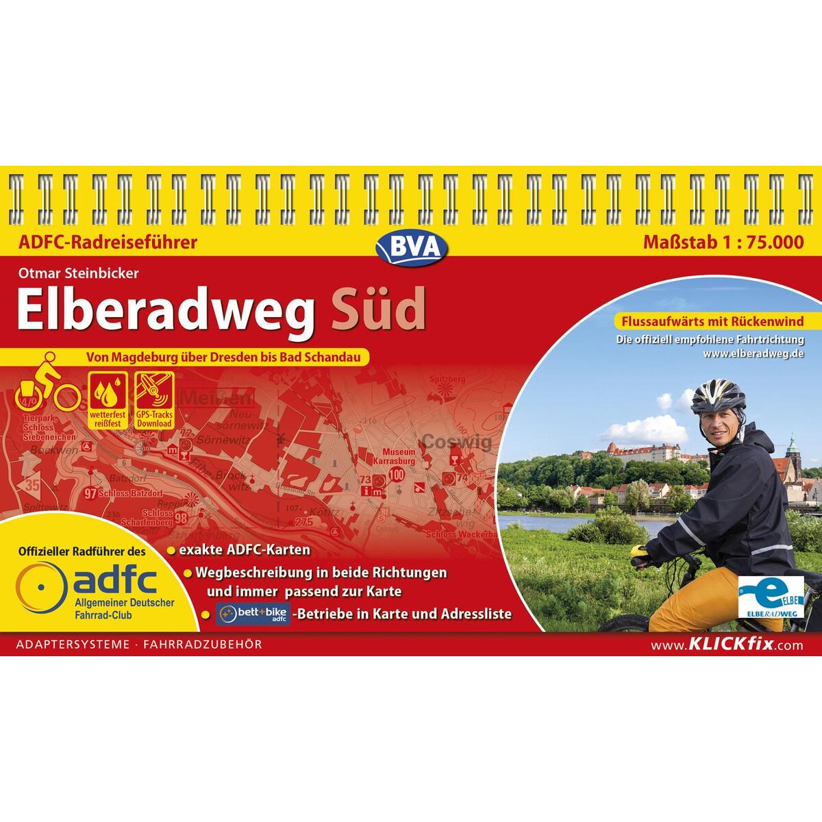 ADFC-Radreiseführer Elberadweg Süd 1:75.000 praktische Spiralbindung, reiß- und ... ADFC-Radreiseführer Elberadweg Süd 1:75.000 praktische Spiralbindung, reiß- und ... von BVA Bielefelder Verlag