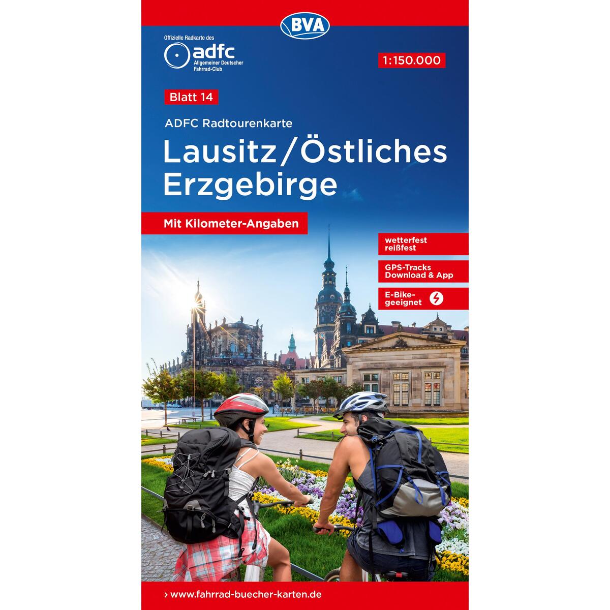 ADFC-Radtourenkarte 14 Lausitz / Östliches Erzgebirge 1:150.000, reiß- und wette... ADFC-Radtourenkarte 14 Lausitz / Östliches Erzgebirge 1:150.000, reiß- und wette... von BVA Bielefelder Verlag