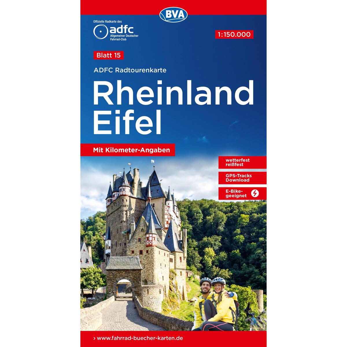 ADFC-Radtourenkarte 15 Rheinland /Eifel 1:150.000, reiß- und wetterfest, E-Bike ... ADFC-Radtourenkarte 15 Rheinland /Eifel 1:150.000, reiß- und wetterfest, E-Bike ... von BVA Bielefelder Verlag