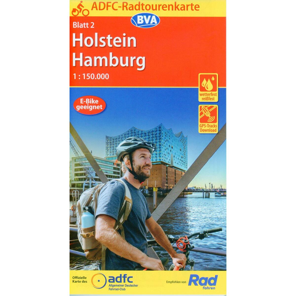 ADFC-Radtourenkarte 2 Holstein Hamburg 1:150.000, reiß- und wetterfest, E-Bike g... ADFC-Radtourenkarte 2 Holstein Hamburg 1:150.000, reiß- und wetterfest, E-Bike g... von BVA Bielefelder Verlag