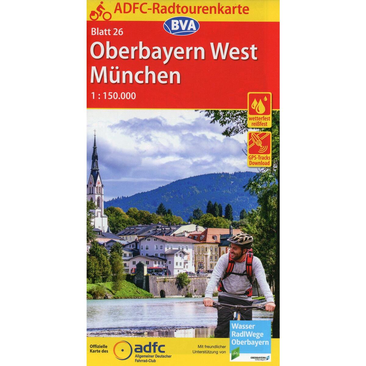 ADFC-Radtourenkarte 26 Oberbayern West München 1:150.000, reiß- und wetterfest, ... ADFC-Radtourenkarte 26 Oberbayern West München 1:150.000, reiß- und wetterfest, ... von BVA Bielefelder Verlag