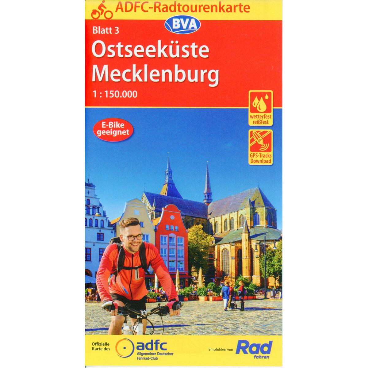 ADFC-Radtourenkarte 3 Ostseeküste Mecklenburg 1:150.000, reiß- und wetterfest, E... ADFC-Radtourenkarte 3 Ostseeküste Mecklenburg 1:150.000, reiß- und wetterfest, E... von BVA Bielefelder Verlag