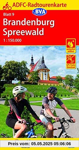 ADFC-Radtourenkarte 9 Brandenburg Spreewald 1:150.000, reiß- und wetterfest, GPS-Tracks Download (ADFC-Radtourenkarte 1:150000)