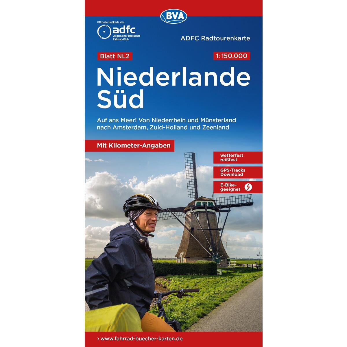 ADFC-Radtourenkarte NL 2 Niederlande Süd 1:150.000, reiß- und wetterfest, E-Bike... ADFC-Radtourenkarte NL 2 Niederlande Süd 1:150.000, reiß- und wetterfest, E-Bike... von BVA Bielefelder Verlag