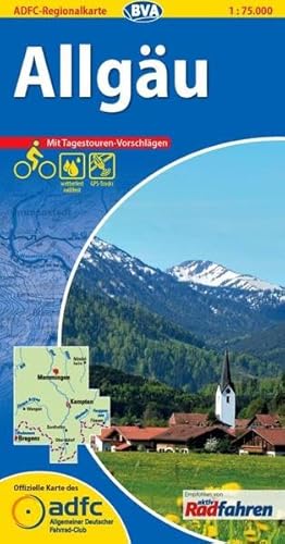 ADFC-Regionalkarte Allgäu mit Tagestouren-Vorschlägen, 1:75.000, reiß- und wetterfest, GPS-Tracks Download: Mit Tagestouren-Vorschlägen. Reiß- und ... zum Download (ADFC-Regionalkarte 1:75000)