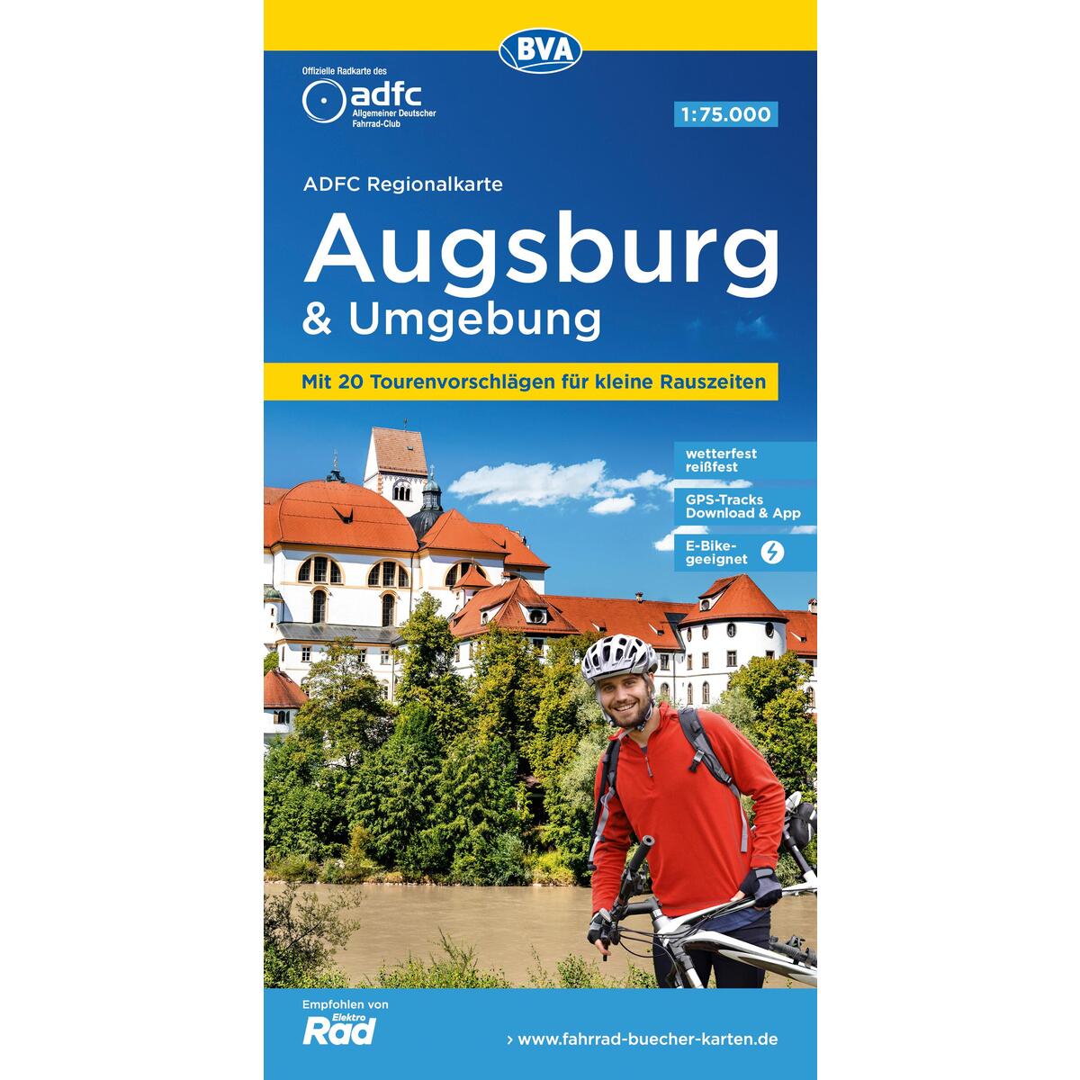 ADFC-Regionalkarte Augsburg und Umgebung, 1:75.000, mit Tagestourenvorschlägen, ... ADFC-Regionalkarte Augsburg und Umgebung, 1:75.000, mit Tagestourenvorschlägen, ... von BVA Bielefelder Verlag