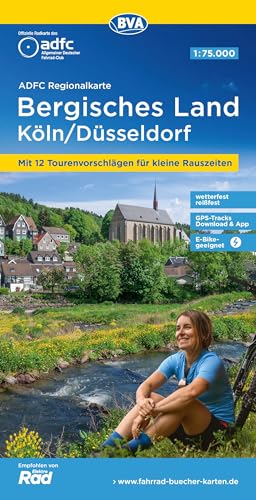 ADFC-Regionalkarte Bergisches Land Köln/Düsseldorf 1:75.000, reiß- und wetterfest, GPS-Tracks Download (ADFC-Regionalkarte 1:75000)