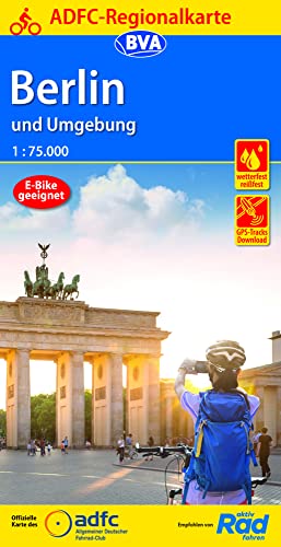 ADFC-Regionalkarte Berlin und Umgebung, 1:75.000, mit Tagestourenvorschlägen, reiß- und wetterfest, E-Bike-geeignet, mit Knotenpunkten, GPS-Tracks Download (ADFC-Regionalkarte 1:75000)