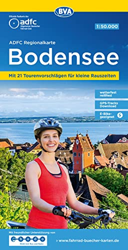 ADFC-Regionalkarte Bodensee, 1:50.000, reiß- und wetterfest, mit kostenlosem GPS-Download der Touren via BVA-website oder Karten-App: Mit 21 ... Rauszeiten (ADFC-Regionalkarte 1:50.000) von BVA BikeMedia