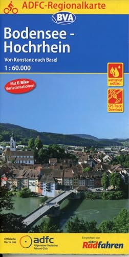 ADFC-Regionalkarte Bodensee-Hochrhein, 1:60.000, mit Tagestourenvorschlägen, reiß- und wetterfest, E-Bike-geeignet, GPS-Tracks Download: von Konstanz nach Basel (ADFC-Regionalkarte 1:60.000)
