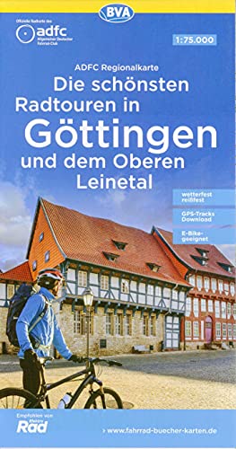 ADFC-Regionalkarte Die schönsten Radtouren in Göttingen und dem Oberen Leinetal, mit Tagestourenvorschlägen, 1:75.000, reiß- und wetterfest, ... Download (ADFC-Regionalkarte 1:75000)