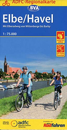 ADFC-Regionalkarte Elbe/Havel, 1:75.000, mit Tagestourenvorschlägen, reiß- und wetterfest, E-Bike-geeignet, mit Knotenpunkten, GPS-Tracks Download: ... bis zur Saale (ADFC-Regionalkarte 1:75000) von BVA Bielefelder Verlag