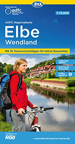 ADFC-Regionalkarte Elbe Wendland, 1:75.000, mit Tagestourenvorschlägen, reiß- und wetterfest, E-Bike-geeignet, GPS-Tracks Download (ADFC-Regionalkarte 1:75000) von BVA BikeMedia