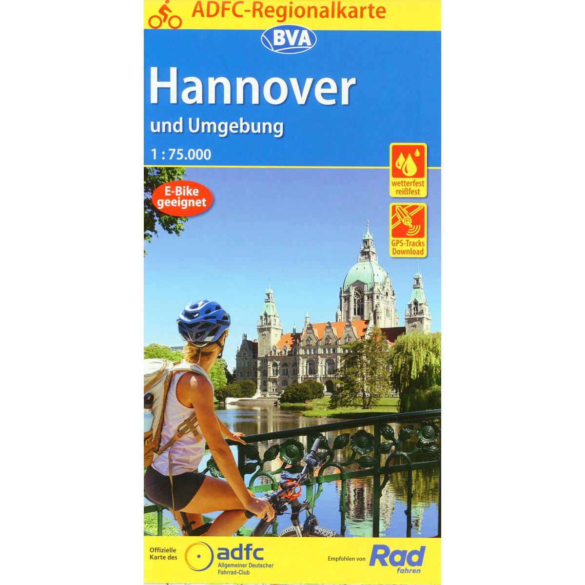 ADFC-Regionalkarte Hannover und Umgebung, 1:75.000, mit Tagestourenvorschlägen, ... ADFC-Regionalkarte Hannover und Umgebung, 1:75.000, mit Tagestourenvorschlägen, ... von BVA Bielefelder Verlag