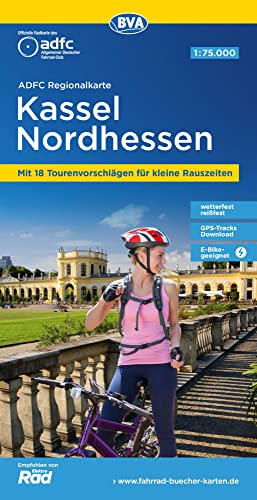 ADFC-Regionalkarte Kassel Nordhessen, 1:75.000, mit Tagestourenvorschlägen, reiß- und wetterfest, E-Bike-geeignet, GPS-Tracks-Download (ADFC-Regionalkarte 1:75000)