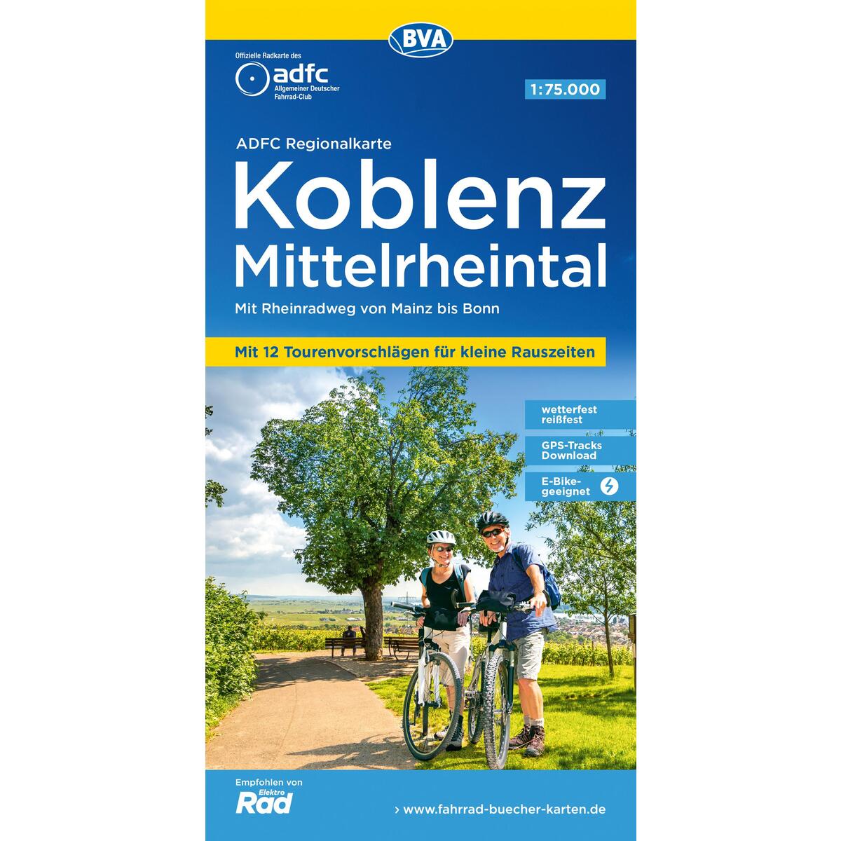 ADFC-Regionalkarte Koblenz Mittelrheintal, 1:75.000, mit Tagestourenvorschlägen,... ADFC-Regionalkarte Koblenz Mittelrheintal, 1:75.000, mit Tagestourenvorschlägen,... von BVA Bielefelder Verlag