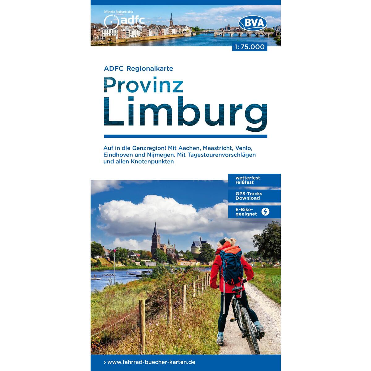 ADFC-Regionalkarte Limburg, 1:75.000, mit Tagestourenvorschlägen und allen Knote... ADFC-Regionalkarte Limburg, 1:75.000, mit Tagestourenvorschlägen und allen Knote... von BVA Bielefelder Verlag
