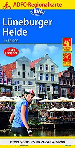 ADFC-Regionalkarte Lüneburger Heide, 1:75.000, reiß- und wetterfest, GPS-Tracks Download (ADFC-Regionalkarte 1:75000)