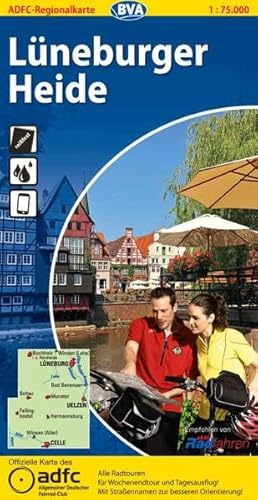 ADFC-Regionalkarte Lüneburger Heide mit Tagestouren-Vorschlägen, 1:75.000, reiß- und wetterfest, GPS-Tracks Download: Alle Radtouren für Wochenendtour ... Fahrrad-Club (ADFC-Regionalkarte 1:75000)