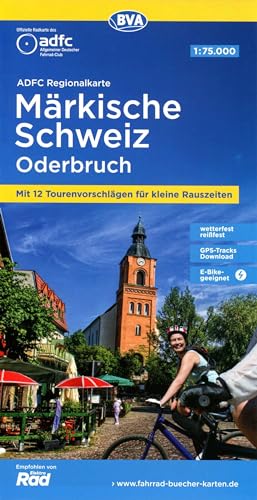 ADFC-Regionalkarte Märkische Schweiz Oderbruch, 1:75.000, mit Tagestourenvorschlägen, reiß- und wetterfest, E-Bike-geeignet, GPS-Tracks Download (ADFC-Regionalkarte 1:75000)
