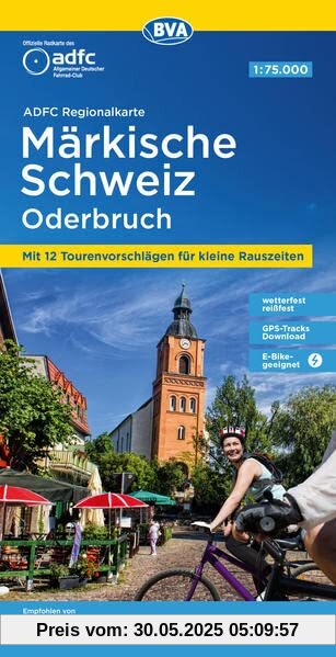 ADFC-Regionalkarte Märkische Schweiz Oderbruch,1:75.000, reiß- und wetterfest, GPS-Tracks Download (ADFC-Regionalkarte 1:75000)