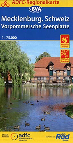 ADFC-Regionalkarte Mecklenburgische Schweiz Vorpommersche Seenplatte, 1:75.000, mit Tagestourenvorschlägen, reiß- und wetterfest, E-Bike-geeignet, GPS-Tracks-Download (ADFC-Regionalkarte 1:75000)