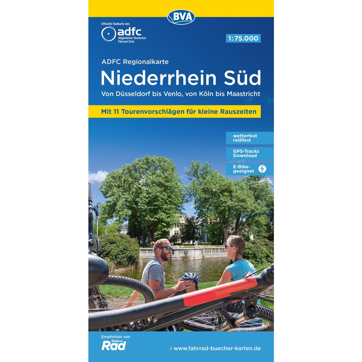 ADFC-Regionalkarte Niederrhein Süd 1:75.000, mit Tagestourenvorschlägen, reiß- u... ADFC-Regionalkarte Niederrhein Süd 1:75.000, mit Tagestourenvorschlägen, reiß- u... von BVA Bielefelder Verlag