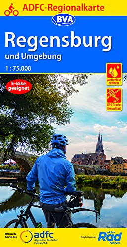 ADFC-Regionalkarte Regensburg und Umgebung, 1:75.000, mit Tagestourenvorschlägen, reiß- und wetterfest, E-Bike-geeignet, GPS-Tracks Download (ADFC-Regionalkarte 1:75000)