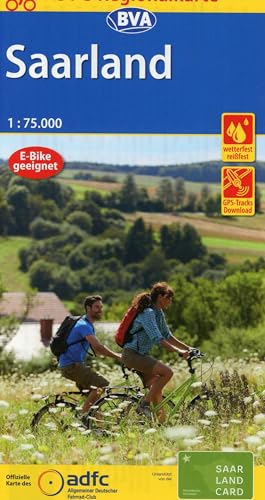 ADFC-Regionalkarte Saarland, 1:75.000, mit Tagestourenvorschlägen, reiß- und wetterfest, E-Bike-geeignet, GPS-Tracks Download (ADFC-Regionalkarte 1:75000) von BVA BikeMedia
