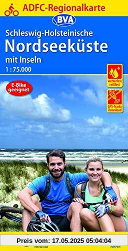 ADFC-Regionalkarte Schleswig-Holsteinische Nordseeküste mit Inseln 1:75.000, reiß- und wetterfest, GPS-Tracks Download (ADFC-Regionalkarte 1:75000)