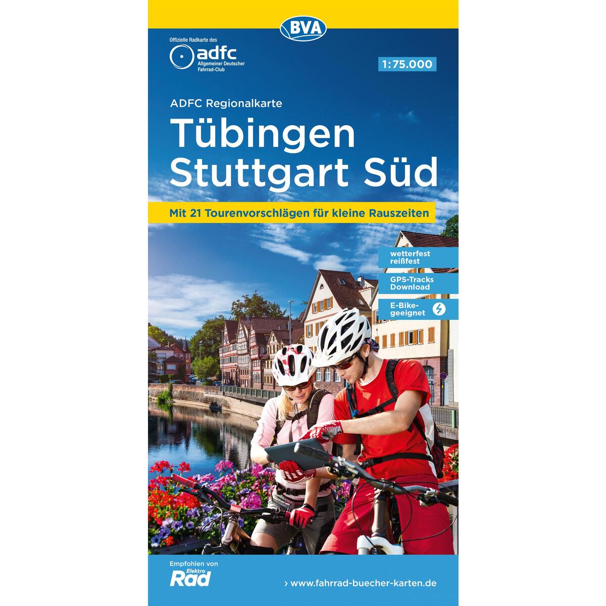 ADFC-Regionalkarte Tübingen - Stuttgart Süd, 1:75.000, reiß- und wetterfest,mit ... ADFC-Regionalkarte Tübingen - Stuttgart Süd, 1:75.000, reiß- und wetterfest,mit ... von BVA Bielefelder Verlag