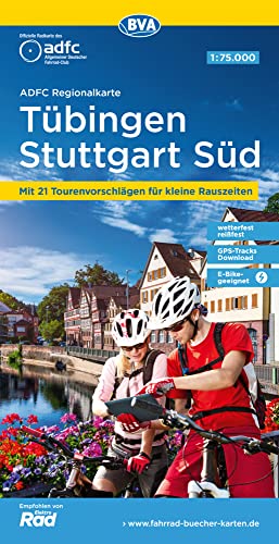 ADFC-Regionalkarte Tübingen - Stuttgart Süd, 1:75.000, reiß- und wetterfest,mit kostenlosem GPS-Download der Touren via BVA-website oder Karten-App: ... Rauszeiten (ADFC-Regionalkarte 1:75000)