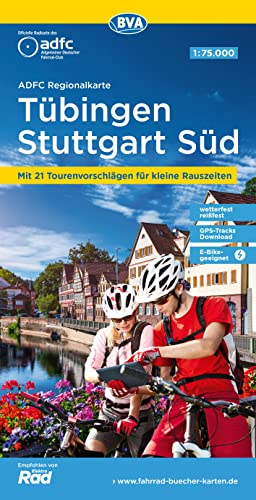 ADFC-Regionalkarte Tübingen - Stuttgart Süd, 1:75.000, reiß- und wetterfest,mit kostenlosem GPS-Download der Touren via BVA-website oder Karten-App: ... Rauszeiten (ADFC-Regionalkarte 1:75000)
