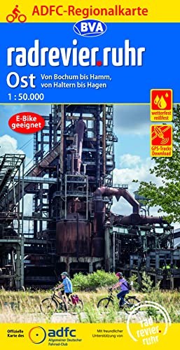 ADFC-Regionalkarte radrevier.ruhr Ost, 1:50.000, mit Tagestourenvorschlägen, reiß- und wetterfest, E-Bike-geeignet, GPS-Tracks Download: Von Bochum ... bis Hagen (ADFC-Regionalkarte 1:50.000) von BVA BikeMedia GmbH