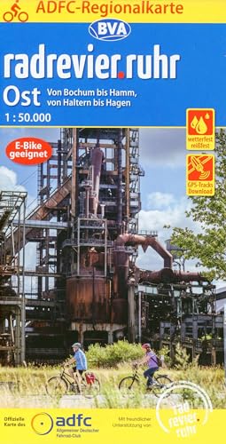 ADFC-Regionalkarte radrevier.ruhr Ost, 1:50.000, mit Tagestourenvorschlägen, reiß- und wetterfest, E-Bike-geeignet, GPS-Tracks Download: Von Bochum ... bis Hagen (ADFC-Regionalkarte 1:50.000)