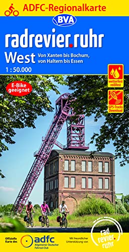 ADFC-Regionalkarte radrevier.ruhr West, 1:50.000, mit Tagestourenvorschlägen, reiß- und wetterfest, E-Bike-geeignet, GPS-Tracks Download: Von Xanten ... bis Essen (ADFC-Regionalkarte 1:50.000)