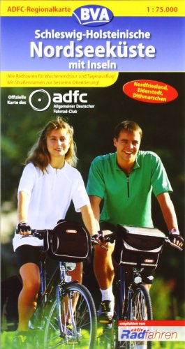 ADFC Regionalkarten, Schleswig-Holsteinische Nordseeküste mit Inseln (ADFC-Regionalkarte 1:75000) von BVA Bielefelder Verlag
