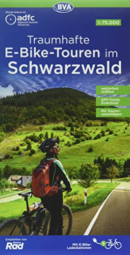 ADFC-Regionalkarte Traumhafte E-Bike-Touren im Schwarzwald, 1:75.000, mit Tagestourenvorschlägen, reiß- und wetterfest, GPS-Tracks-Download (ADFC-Regionalkarte 1:75000)