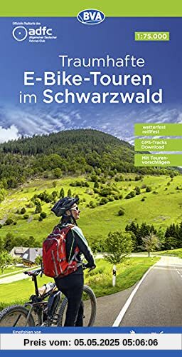 ADFC Traumhafte E-Bike-Touren im Schwarzwald 1:75.000, reiß- und wetterfest, GPS-Tracks Download, mit Tourenvorschlägen (ADFC-Regionalkarte 1:75000)