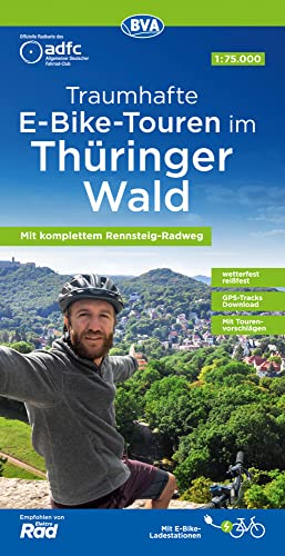 ADFC-Regionalkarte Traumhafte E-Bike-Touren im Thüringer Wald, 1:75.000, mit Tagestourenvorschlägen, reiß- und wetterfest, GPS-Tracks-Download ADFC-Regionalkarte Traumhafte E-Bike-Touren im Thüringer Wald, 1:75.000, mit Tagestourenvorschlägen, reiß- und wetterfest, GPS-Tracks-Download