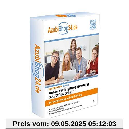 AEVO Prüfungsvorbereitung Prüfungsaufgabe Ausbilder Eignung AEVO Lernkarten ADA Ausbilder Eignungsprüfung: Übungsaufgaben Lernkarten AEVO Prüfung Ausbildereignung