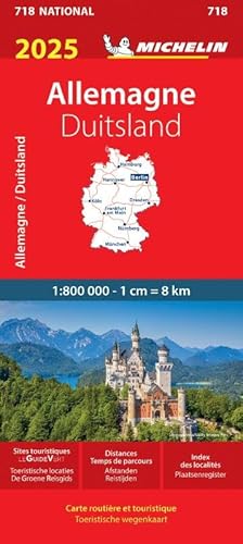 ALLEMAGNE DUITSLAND 11718 2025: wegenkaart Schaal 1 : 750.000 (Nationale kaarten Michelin) von Michelin