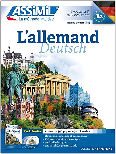 ASSiMiL L'allemand - Audio-Sprachkurs - Niveau A1-B2: Deutschkurs auf Französisch für Anfänger und Wiedereinsteiger, Lehrbuch + 3 Audio-CDs (Senza sforzo)