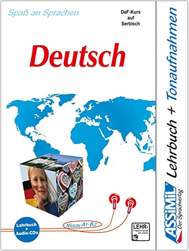 ASSiMiL Nemački - Deutschkurs in serbischer Sprache - Audio-Sprachkurs - Niveau A1-B2: für Anfänger und Wiedereinsteiger, Lehrbuch + 4 Audio-CDs