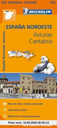 ASTURIAS , CANTABRIA 11572 CARTE ' REGIONAL ' MICHELIN KAART