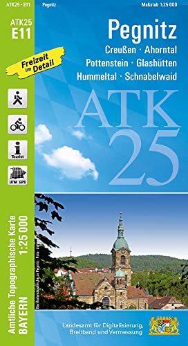 ATK25-E11 Pegnitz (Amtliche Topographische Karte 1:25000): Creußen, Ahorntal, Pottenstein, Glashütten, Hummeltal, Schnabelwaid, Fränkische Schweiz, ... Amtliche Topographische Karte 1:25000 Bayern) von LDBV Bayern